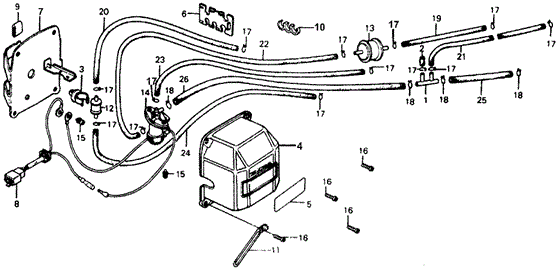 ENGINE/CONTROL BOX - VALVE (KA) ('78) for 1978 Honda ACCORD HATCHBACK #1