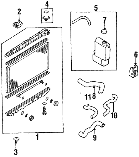 Cooling System/Radiator & Components for 1995 Nissan Pathfinder #2
