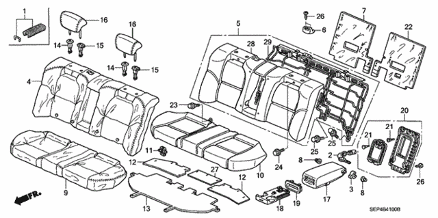 Rear Seat for 2006 Acura TL #0