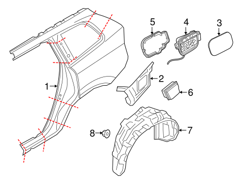 XC90 QUARTER PANEL & COMPONENTS