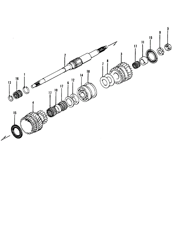 Transmission - Hondamatic/HMT Mainshaft for 1975 Honda CIVIC 1200 HATCHBACK #1