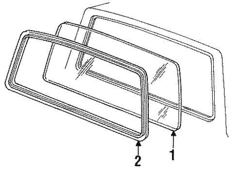 Glass & Hardware - Back for 1994 Mazda B3000 #0