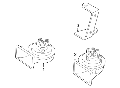 Horn for 2003 Volkswagen Passat #1