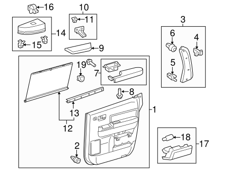 BODY/INTERIOR TRIM - REAR DOOR for 2012 Toyota Sequoia #2