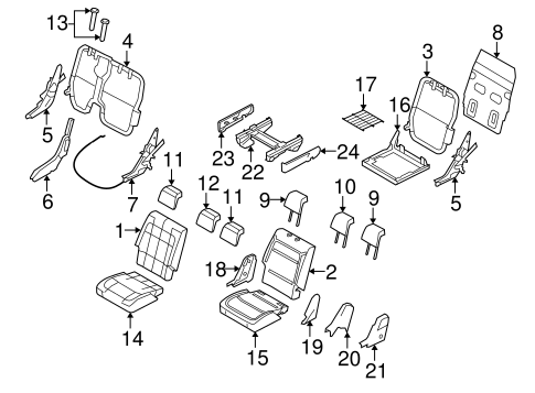 Body/Second Row Seats for 2013 Ford Flex #3