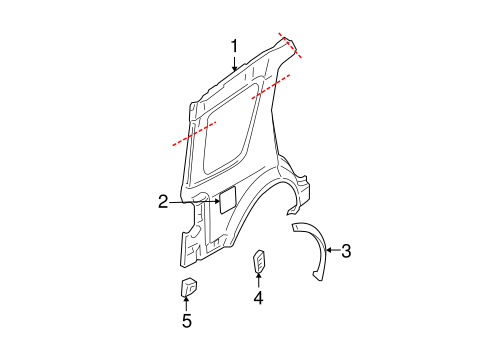 Quarter Panel & Components for 2006 Ford Freestyle #0