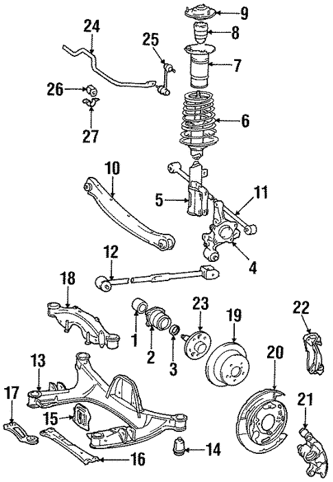 Rear Suspension for 1986 Toyota Celica #1