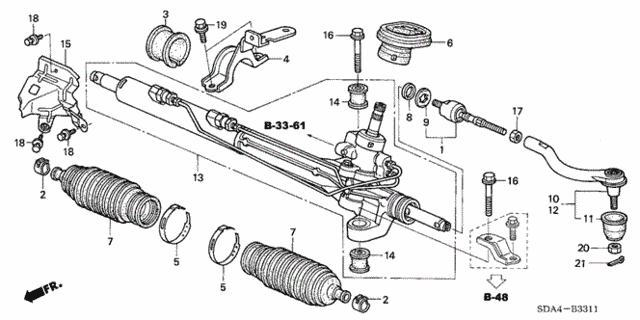 P.S. Gear Box (2) for 2006 Honda Accord #0