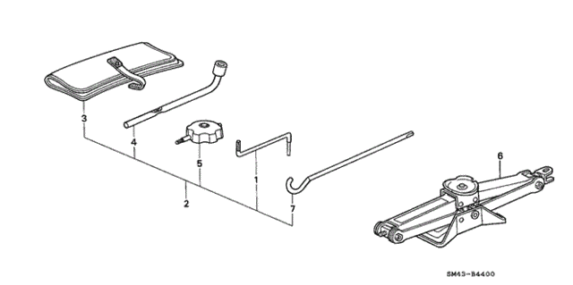 Tool - Jack for 1991 Honda ACCORD SEDAN #0