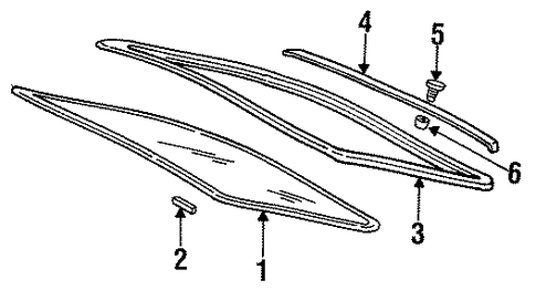 Molding, Rear Windshield Molding, Rear Windshield