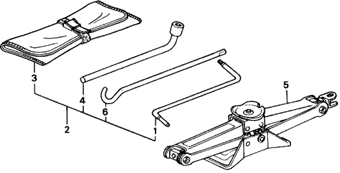 INTERIOR / BUMPER/TOOLS - JACK for 1991 Honda CIVIC HATCHBACK #1