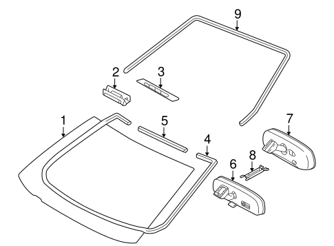 BODY/GLASS - WINDSHIELD for 2006 Toyota Prius #1