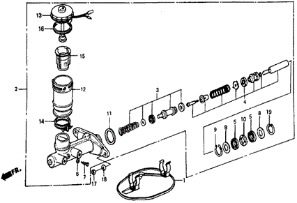 Brake Master Cylinder for 1987 Honda Civic #0