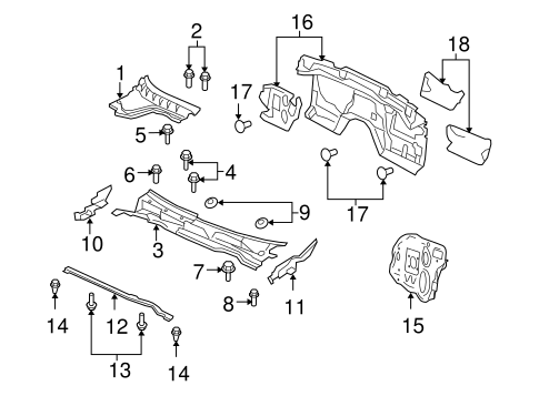 Body/Cowl for 2008 Pontiac G8 #1