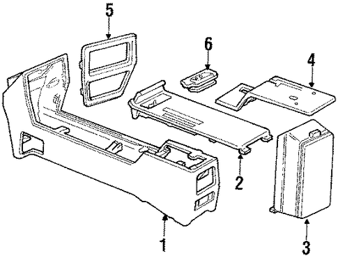 Cutlass Calais FLOOR CONSOLE