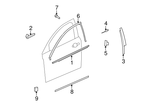 Aura EXTERIOR TRIM - FRONT DOOR