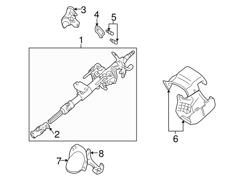 STEERING/STEERING COLUMN ASSEMBLY for 1998 Toyota Corolla #1