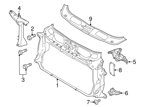 Panamera RADIATOR SUPPORT