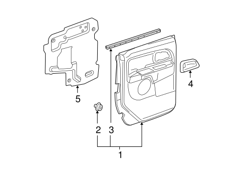 Canyon INTERIOR TRIM - REAR DOOR