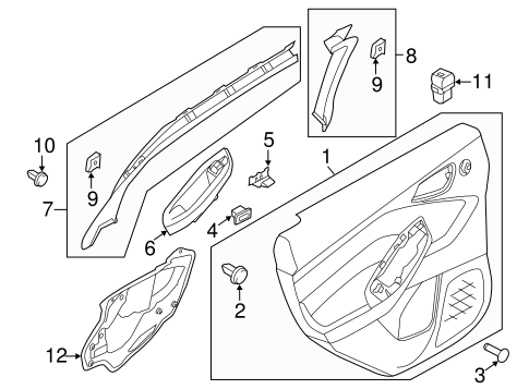 Focus INTERIOR TRIM - REAR DOOR