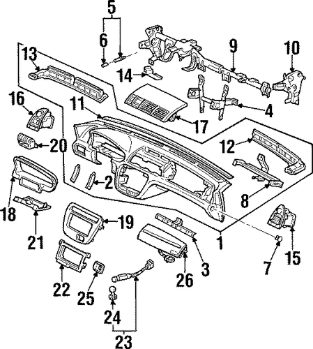 Instrument Panel Pin - Honda (90770-S30-000) Instrument Panel Pin - Honda (90770-S30-000)