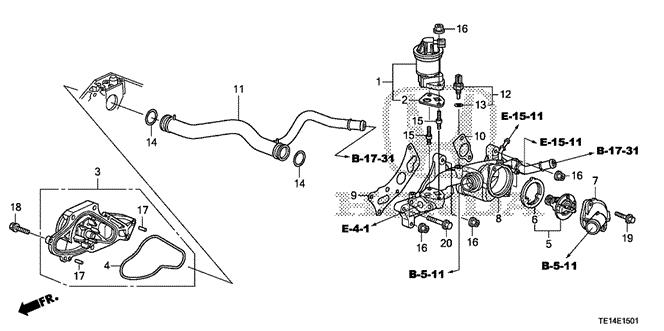 Engine/Water Pump (V6) for 2012 Honda ACCORD COUPE #1