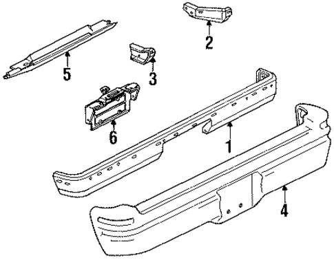 Bravada BUMPER ASSEMBLY - REAR