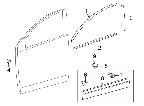 BODY/EXTERIOR TRIM - FRONT DOOR for 2015 Toyota RAV4 #1