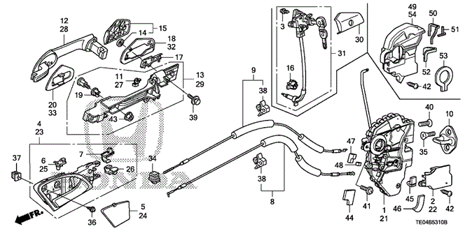 Body/Air Conditioning/Door Locks - Outer Handle for 2010 Honda ACCORD COUPE #1