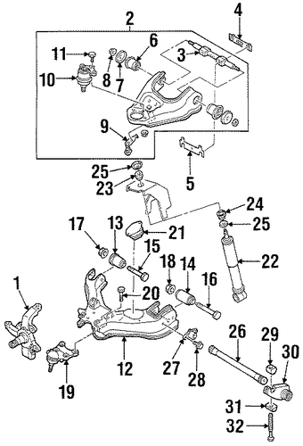 Lower Control Arm Rear Bushing - Honda (8-97018-166-1) Lower Control Arm Rear Bushing - Honda (8-97018-166-1)
