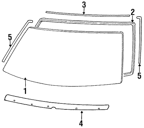 Glass - Windshield for 1986 Toyota Celica #0