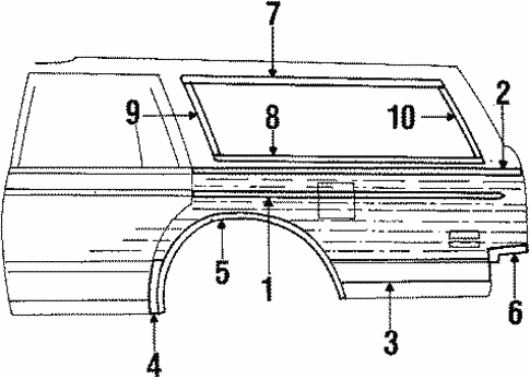Body/Glass & Hardware for 1988 Buick LeSabre #1