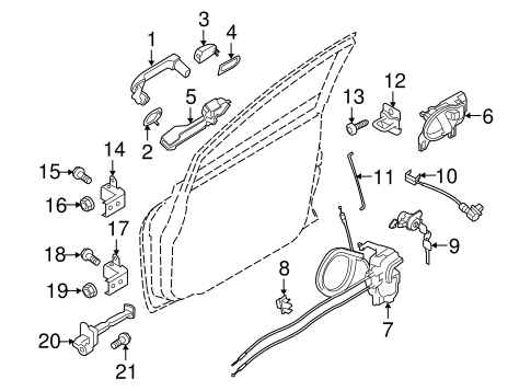 Body/Front Door for 2014 Nissan Versa #2
