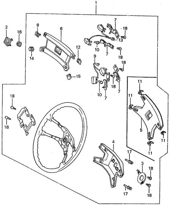 CHASSIS/STEERING WHEEL for 1982 Honda CIVIC SEDAN #1