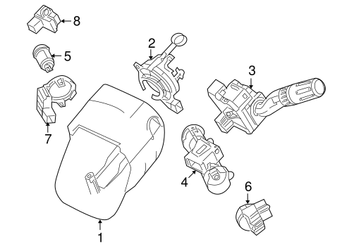 Steering/Shroud, Switches & Levers for 2009 Ford Taurus X #1