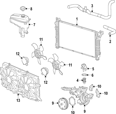 Water Pump for 2018 Cadillac Escalade ESV #1