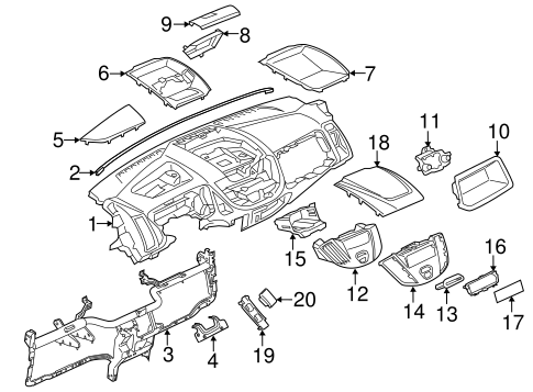 Transit-150 INSTRUMENT PANEL COMPONENTS
