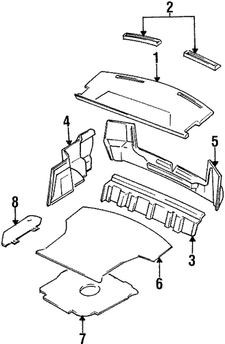 Tracer INTERIOR TRIM - REAR BODY