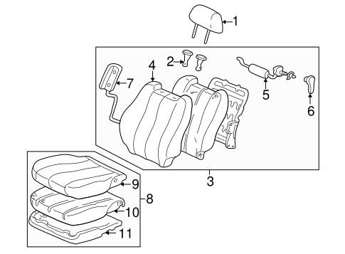 Body/Front Seat Components for 2002 Toyota Solara #1