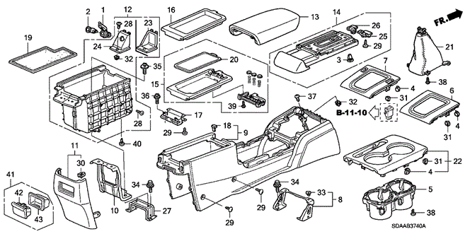Interior/Bumper/Console for 2007 Honda ACCORD SEDAN #1
