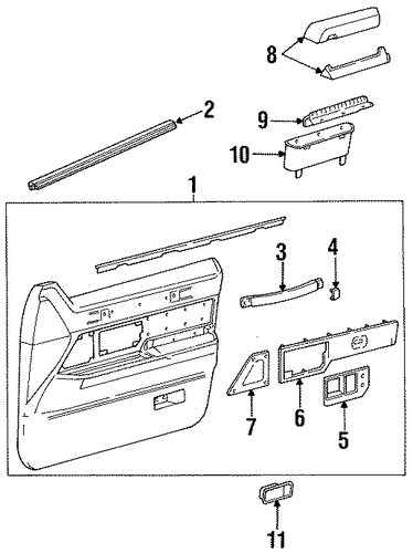 Town Car INTERIOR TRIM - FRONT DOOR
