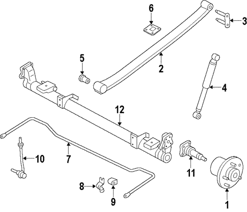 Rear Suspension/Rear Axle for 2013 Ford Transit Connect #1