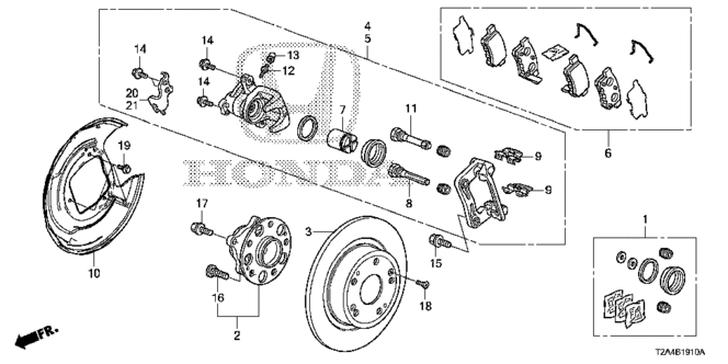 CHASSIS/REAR BRAKE for 2013 Honda ACCORD SEDAN #1