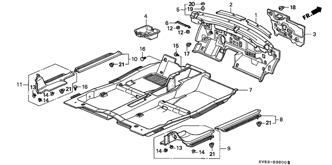 INTERIOR / BUMPER/FLOOR MAT for 1997 Honda ACCORD 5-DOOR #1