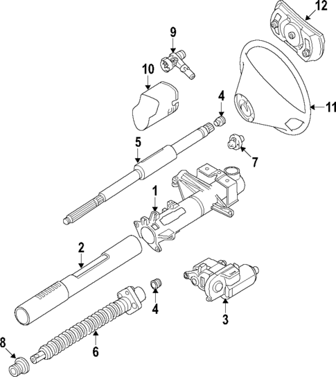 Steering Column for 1995 Mercedes-Benz E 320 #1