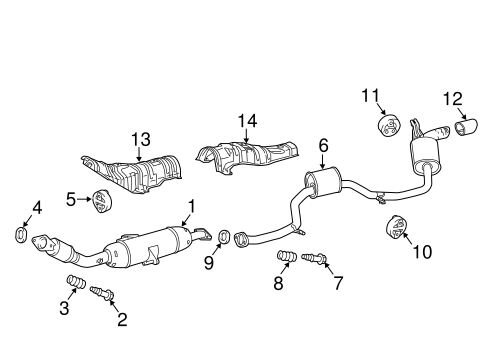 EXHAUST SYSTEM/EXHAUST COMPONENTS for 2016 Scion iM #1