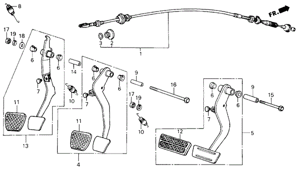 1987 Honda CIVIC SEDAN GL SPRING ASSY., PEDAL RETURN - (46540SB3000) 1987 Honda CIVIC SEDAN GL SPRING ASSY., PEDAL RETURN - (46540SB3000)