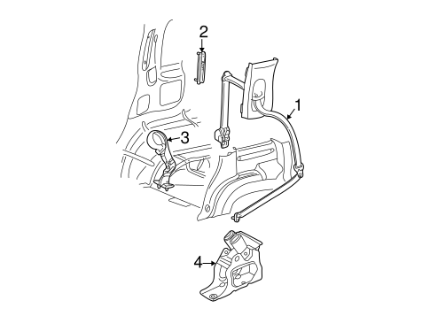 Electrical/Rear Seat Belts for 2003 Ford Explorer #4