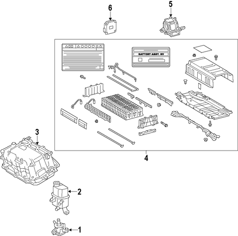HYBRID COMPONENTS/BATTERY for 2013 Toyota Prius C #1