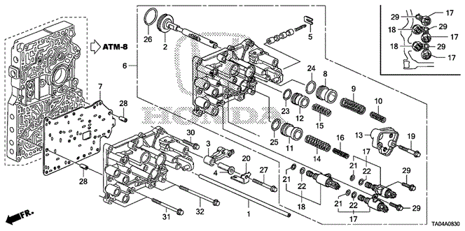 Transmission - Automatic/AT Servo Body (L4) for 2008 Honda ACCORD SEDAN #1